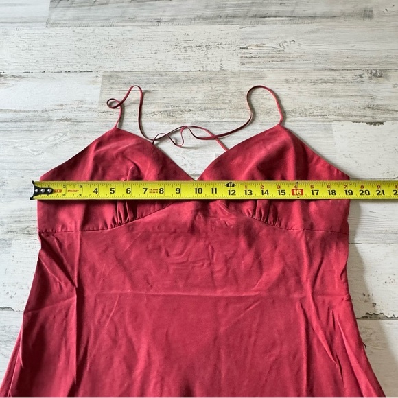NWT Madewell The Layton Midi Slip Dress in Silk Minimalist Lightweight Red NO106 - Picture 11 of 14